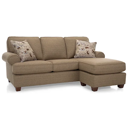 Transitional Customizable Sofa with Chaise